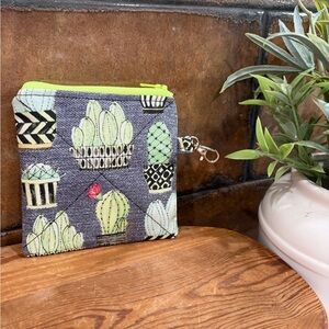 Cactus Print Coin Purse